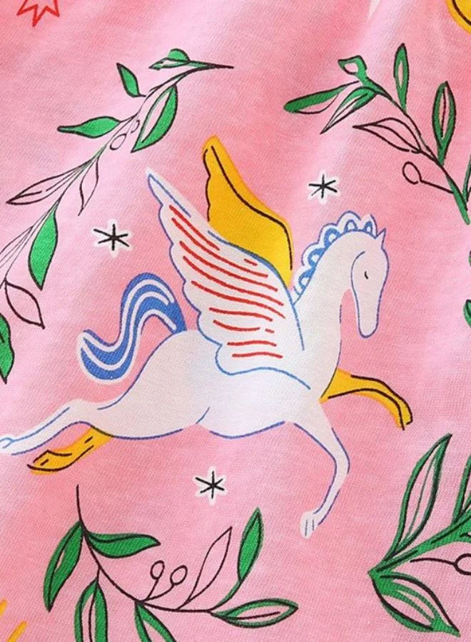 YUNIQEE Pink Unicorn Print Dress