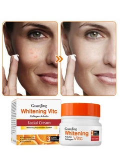 GUANJING Guanjing Vitamin C Collagen Facial Cream Moisturizing Brightening Whitening Anti-Aging Anti-Wrinkle Fairy Skin Nourishing  - Image 2