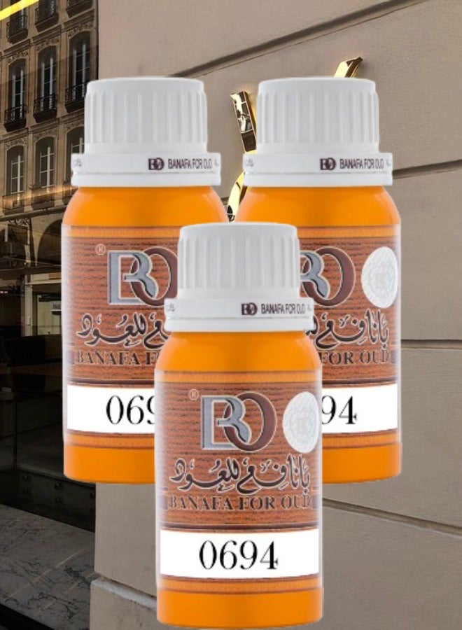 Banafa 3 Pieces Perfume Oil No.0694 100grams - Image 1