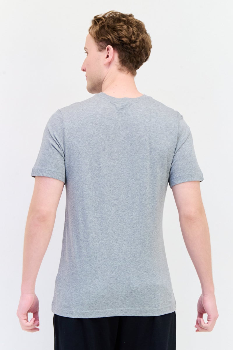 Nike تي شيرت رياضي للرجال بأكمام قصيرة، خارجي، رمادي - Image 3