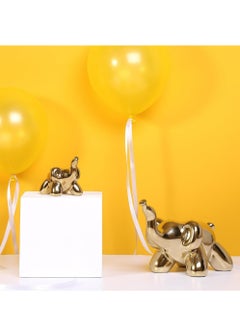 Generic Gold Home Décor Balloon Figurine Accent, Small Ceramic Animal Statue Handmade Sculpture Ornament (Elephant)  - Image 4