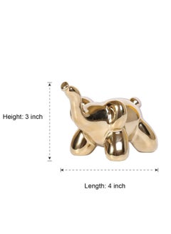 Generic Gold Home Décor Balloon Figurine Accent, Small Ceramic Animal Statue Handmade Sculpture Ornament (Elephant)  - Image 3