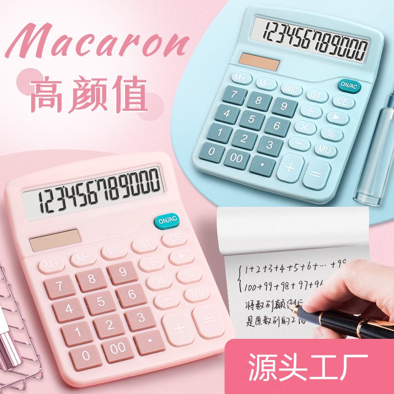 Calculator Student Solar Dual Power Student Color Computer Calculator Office Supplies - Image 2