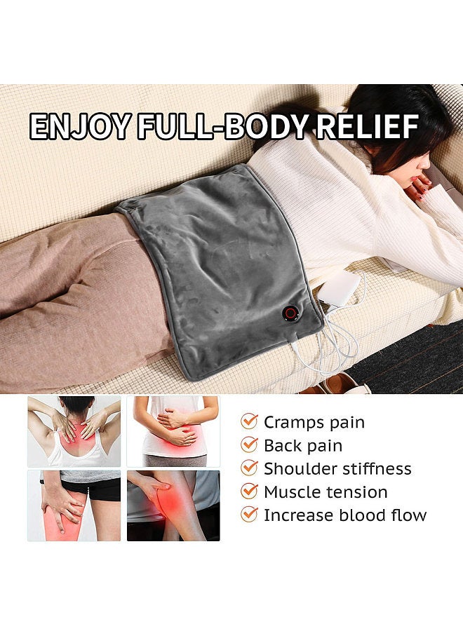 Electric Heating pad for Back/Shoulder/Neck/Knee/Leg Pain Cramps and Arthritis Relief 3 Fast Heating Settings Auto-Off Machine Washable Infrared Thermal Therapy Heated Pad  - Image 4
