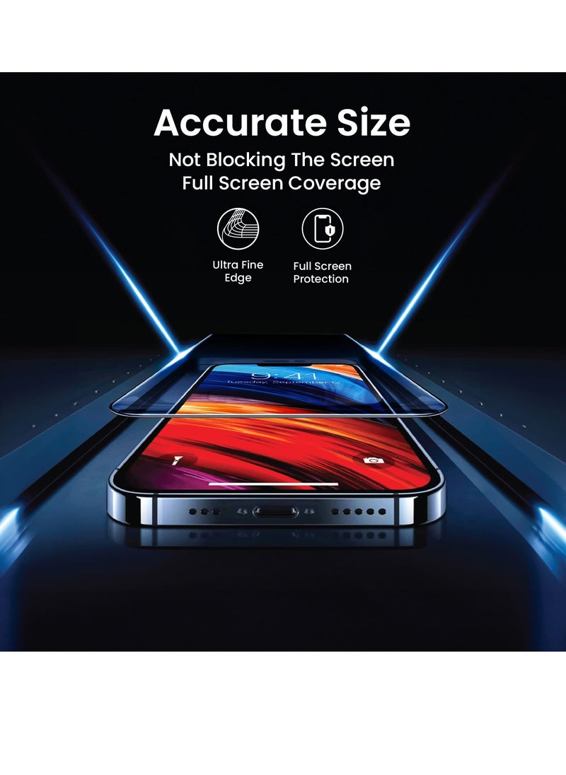 Brave - Privacy Screen Protector for iPhone 15 Pro 6.1 inch, Made of 9H Hardness Tempered Glass with 2.5D Curved Edges, Full Edge-to-Edge Coverage, Anti-Spy Privacy Filter, Scratch Resistant, Anti-Fingerprint Coating, Ultra HD Clarity, Includes Alignment Tray for Easy Installation, Bubble-Free, High Touch Response, Case Compatible Design - Image 1