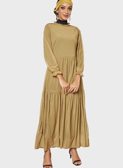 SIVVI for HANIYA Tiered Long Sleeve Dress