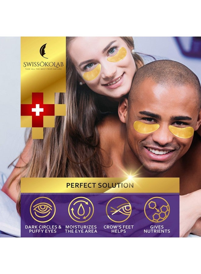 SWISSOKOLAB Under Eye Patches For Puffy Eyes 24K Gold Eye Mask Dark Circles And Puffiness Collagen Eye Gel Pads Moisturizing & Reducing Wrinkles Antiaging Hyaluronic Acid (Revitalising) - Image 3