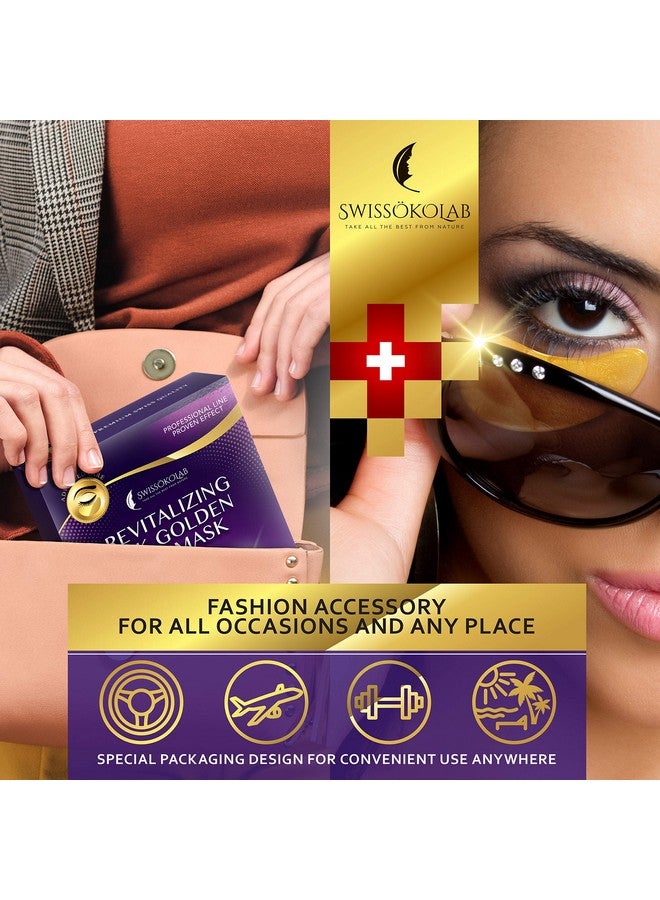 SWISSOKOLAB Under Eye Patches For Puffy Eyes 24K Gold Eye Mask Dark Circles And Puffiness Collagen Eye Gel Pads Moisturizing & Reducing Wrinkles Antiaging Hyaluronic Acid (Revitalising) - Image 5