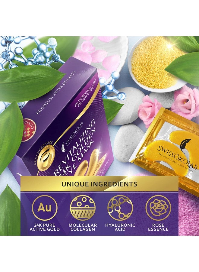 SWISSOKOLAB Under Eye Patches For Puffy Eyes 24K Gold Eye Mask Dark Circles And Puffiness Collagen Eye Gel Pads Moisturizing & Reducing Wrinkles Antiaging Hyaluronic Acid (Revitalising) - Image 2