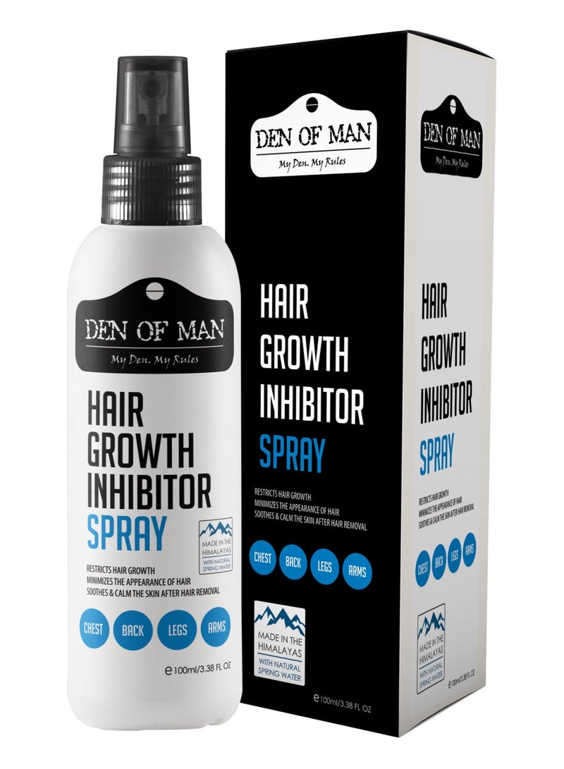 DEN OF MAN Hair Growth Inhibitor Spray For Use After Hair Removal From Body & Face Minimizes Regrowth Safe For Men & Women - Image 1