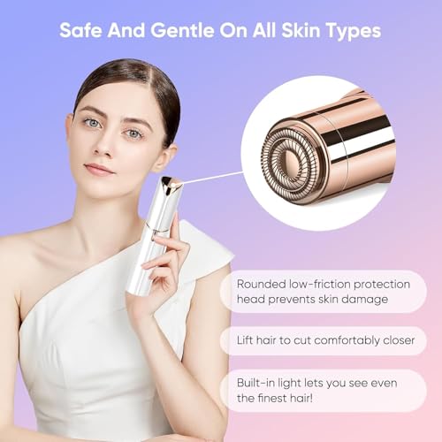 BLACK OLIVE® Facial Hair Remover Machine For Women - Face, Chin, Cheek, Eyebrow, Upper Lip Hair Remover for Women, USB RECHARGEABLE Epilator Machine for Women (Multicolor/Assorted) - Image 3