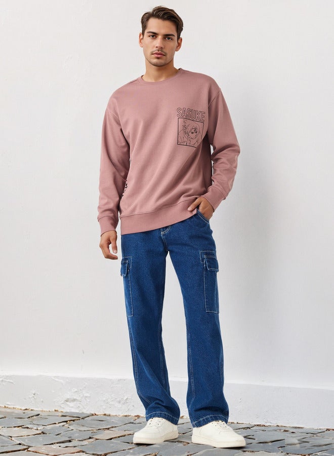 SP Characters Sasuke Graphic Print Sweatshirt - Image 2