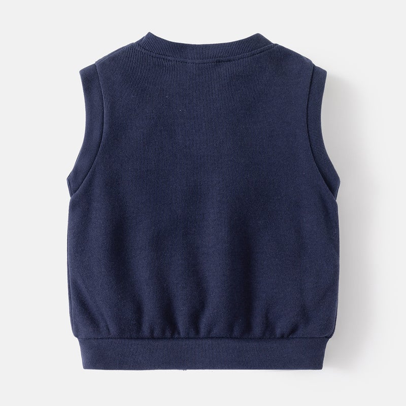 2026 Spring Children'S Vest For Boys, Cartoon Knitted Vest, Thin Outerwear For Baby Boys, Boys' Sleeveless Jacket - Image 4