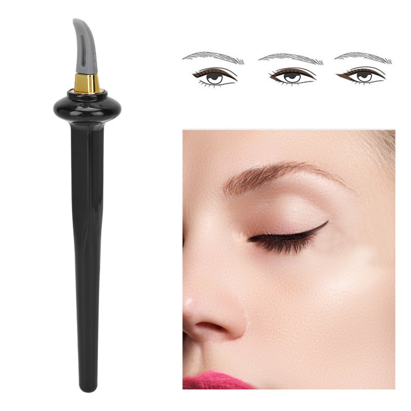 Silicone Eyeliner Tool: Black Silicone Material High Elasticity Ergonomic Handle - Long Lasting Sweatproof Waterproof Eyeliner Guide for Makeup Beginners, Daily Makeup, Special Occasions And Gifting - Image 1