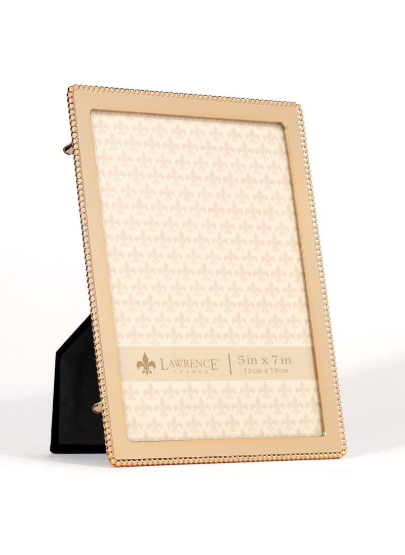 Lawrence Frames Lawrence Frames 714057 5x7 Gold Metal Classic Bead Picture Frame  - Image 2