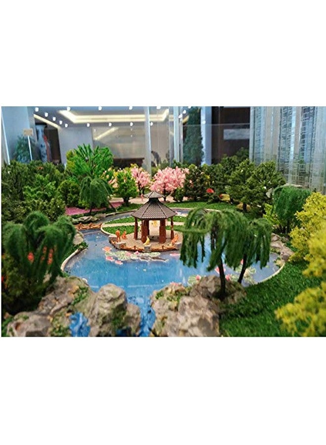 NW BAENRCY 32pcs 0.79-6.30inch Mixed Model Trees Accessories Model Train Scenery Architecture Trees Model Scenery with No Stands(All Green) - Image 3