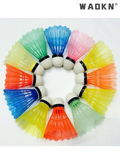 WAOKN 12 Pcs Plastic Badminton Shuttlecocks with Great Stability and Durability Badminton Birdie Balls Indoor Outdoor Sport Training Badminton Ball,Sports Stuff Sports Goods Sports Supplies（Multicolour）  - Image 3