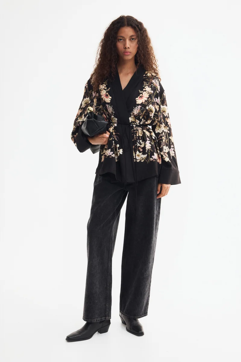 H&M  Tie-belt twill jacket for Women | Best Price UAE