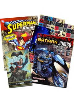 Bendon Publishing Dc Comics Batman & Superman Coloring And Activity Book Set Two 96 Page Coloring Books Stickers And Superhero Door Hanger  - Image 2