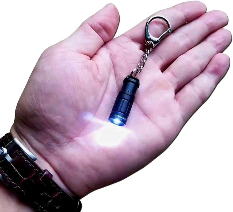Nitefox e1 Smallest Keychain Flashlight Micro Tiny Mini Keychain Light LongLasting Safety Light for Everyday Carry Emergencies Outdoor Dog Walking Hiking Camping Nice Gift for Parents Kids