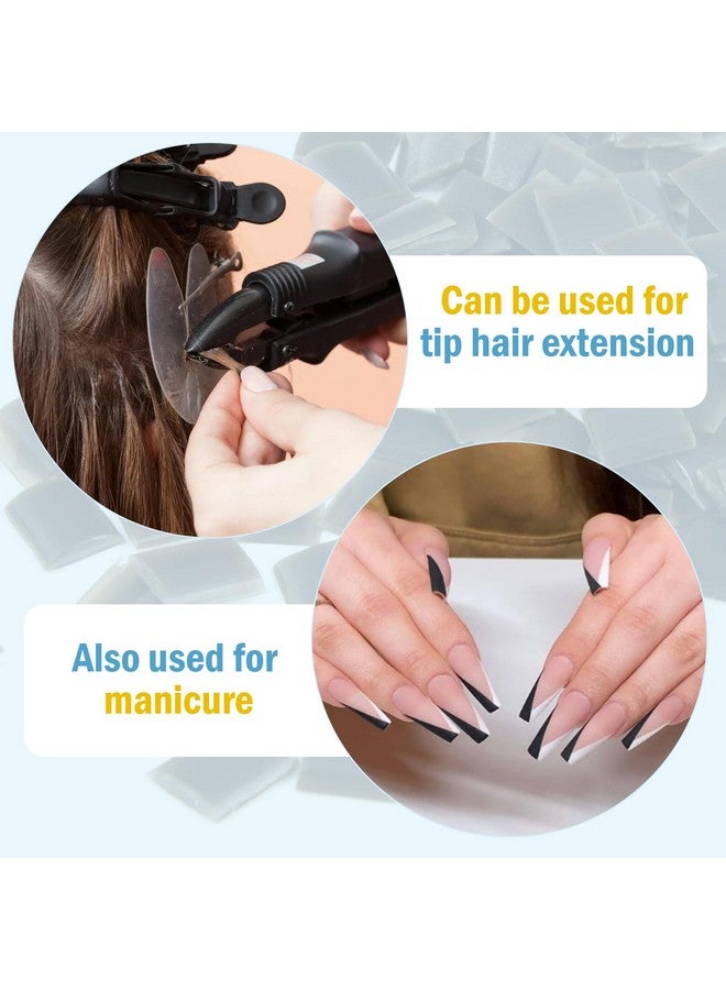 Neitsi 100Pcs Italian Keratin Glue Granule Pellets Keratin Hair Extensions Bonding Glue Hot Fusion Flat Tip For Hair Extension (Beige) - Image 4