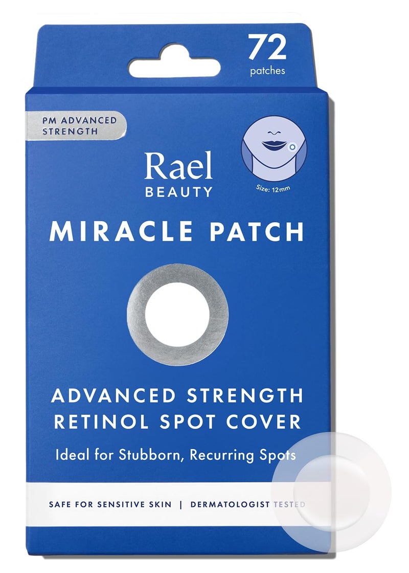 Rael Pimple Patches, Miracle Retinol Spot Cover - Hydrocolloid Acne Pimple Patch for Face, Absorbing Zits & Blemishes, PM Advanced (72 Count) - Image 1