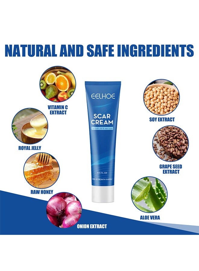 EELHOE Scar Cream-Quick Repair Scar Cream for Acne/Injuries/Burns for All Skin Types (15g) - Image 3