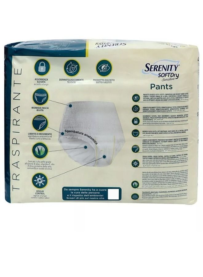 SERENITY Adult Diaper Soft Dry Sensitive Pull-Up Briefs Pants Extra Medium 14's - Image 3