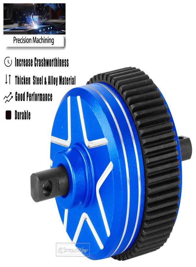 RCarmubWow RC Differential Upgrades Part for 1/10 Drag Slash Chevrolet C10 & F0rd Mustang(Only for 272R Transimission),Alloy Aluminium w/Steel Gear Diff Hops Up,Replace #9480,Navy Blue - Image 4