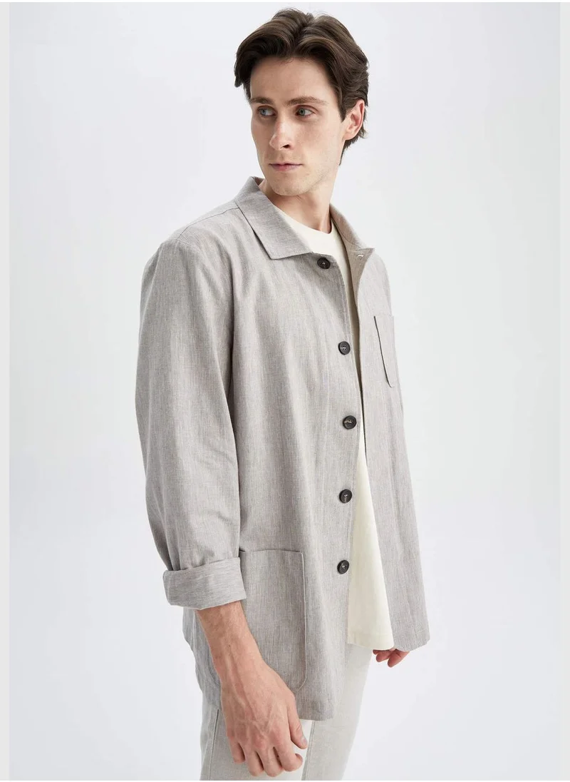 ديفاكتو Man Relax Fit Polo Neck Blazer