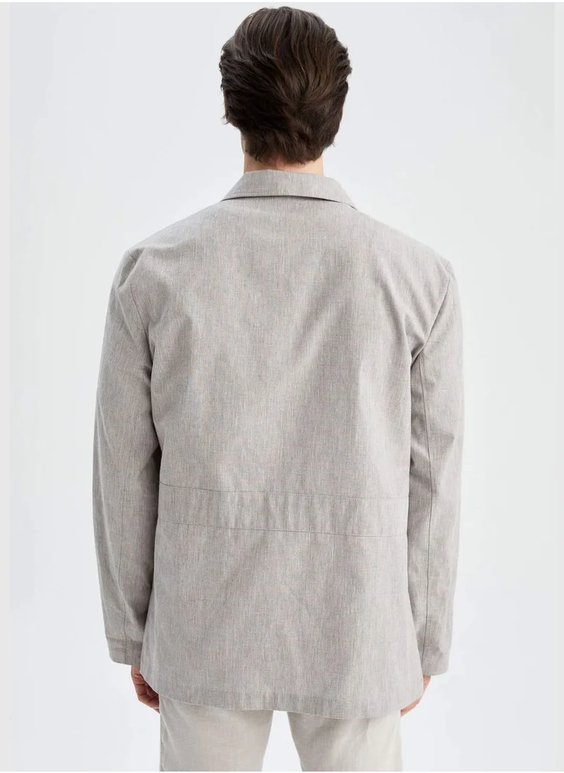 ديفاكتو Man Relax Fit Polo Neck Blazer