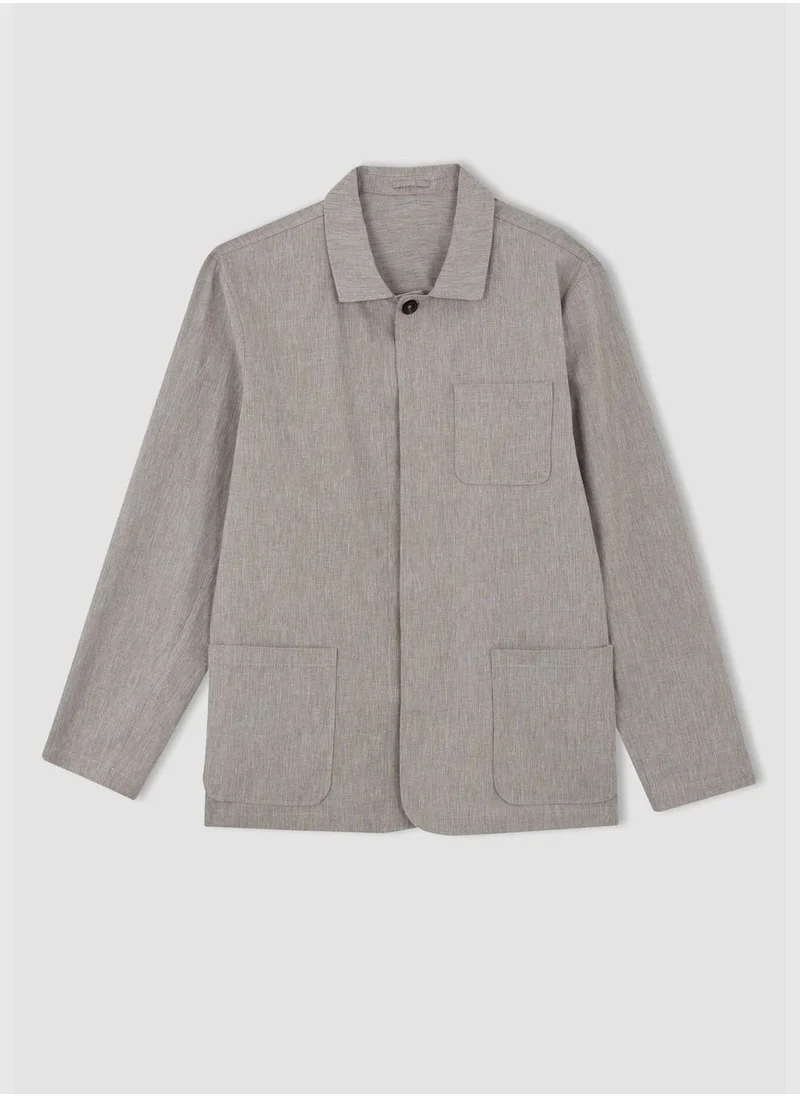 ديفاكتو Man Relax Fit Polo Neck Blazer