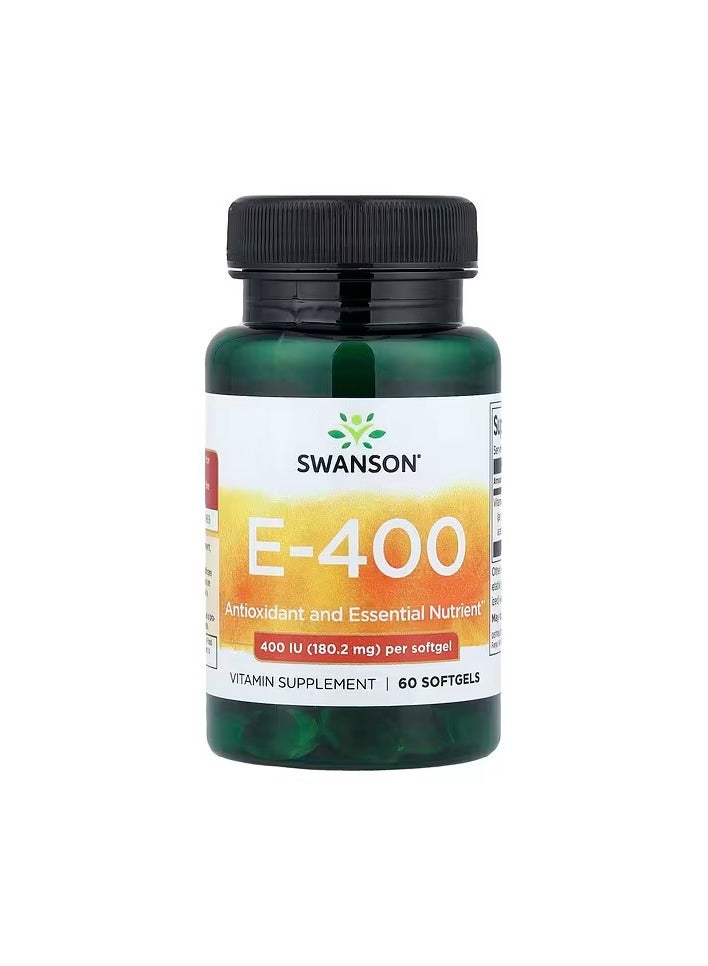 Swanson, Vitamin E, 180 mg (400 IU), 60 Softgels