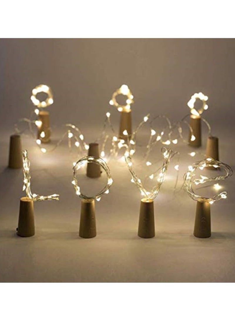 10pcs bottle lamp 20led cork bottle lamp with screwdriver battery power cork lamp string lamp party Christmas Halloween lamp decoration warm white - Image 3