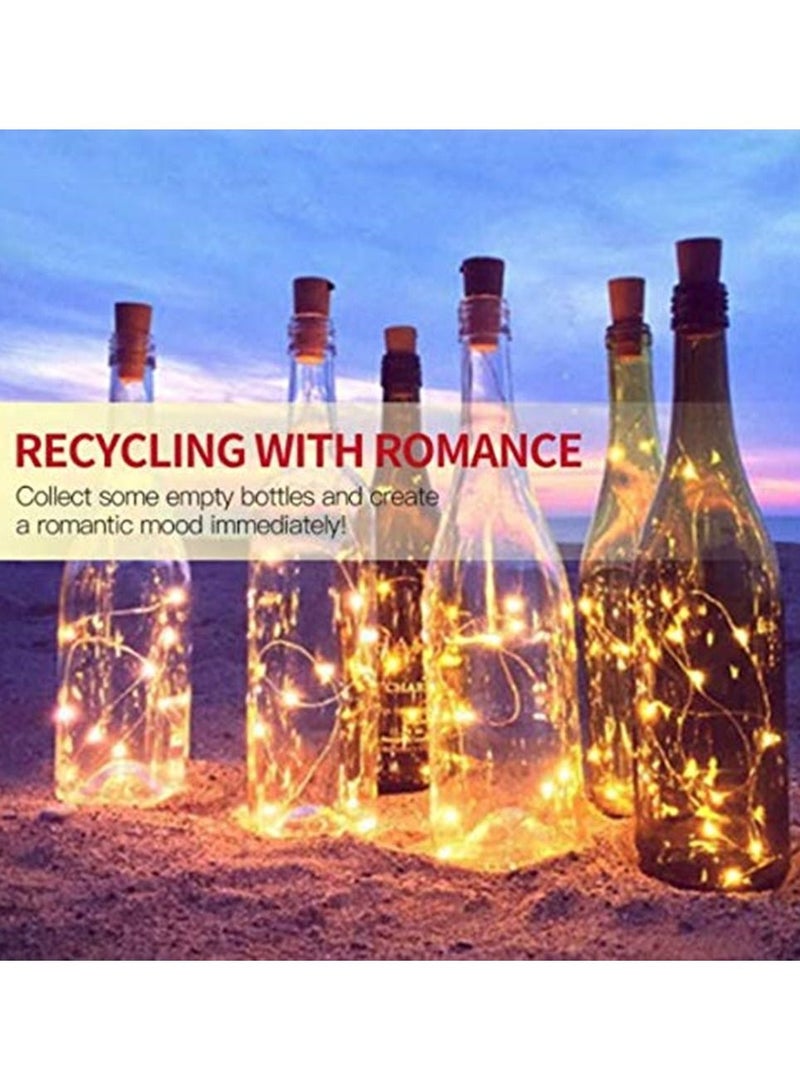 10pcs bottle lamp 20led cork bottle lamp with screwdriver battery power cork lamp string lamp party Christmas Halloween lamp decoration warm white - Image 2