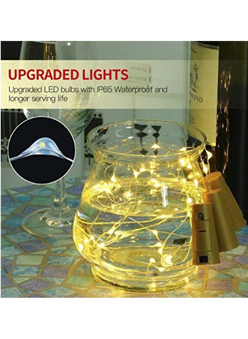 10pcs bottle lamp 20led cork bottle lamp with screwdriver battery power cork lamp string lamp party Christmas Halloween lamp decoration warm white - Image 5