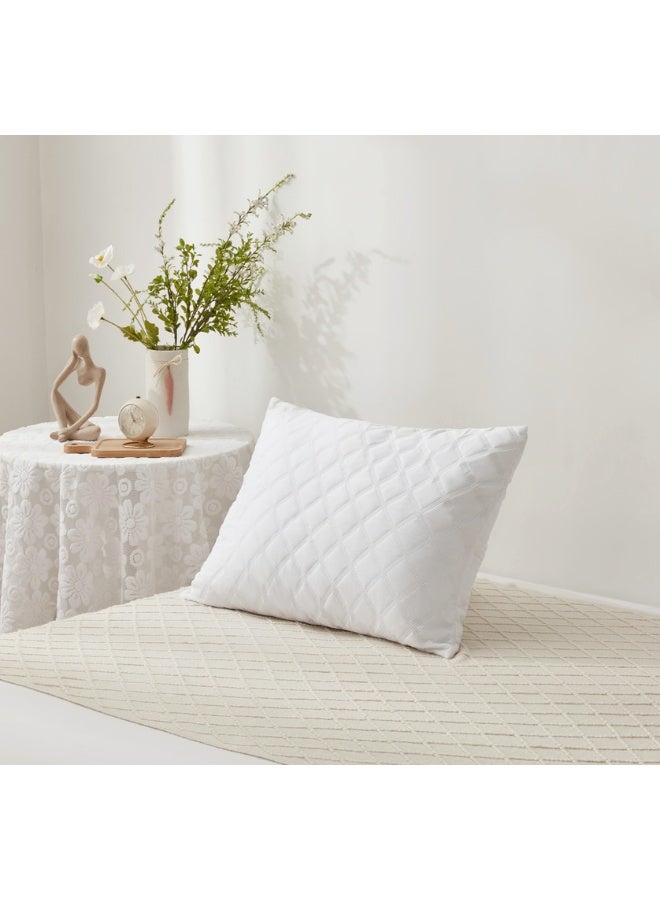noon east High Quality Pillow Made Of Microfiber With Microfiber Filling Size: 50×70 Cm, Weight: 1000 Grams. White - Image 1