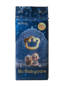 Babycare Royal Baby Diapers - Size 3 - 6-11 Kg - 50 Pieces  - Image 1
