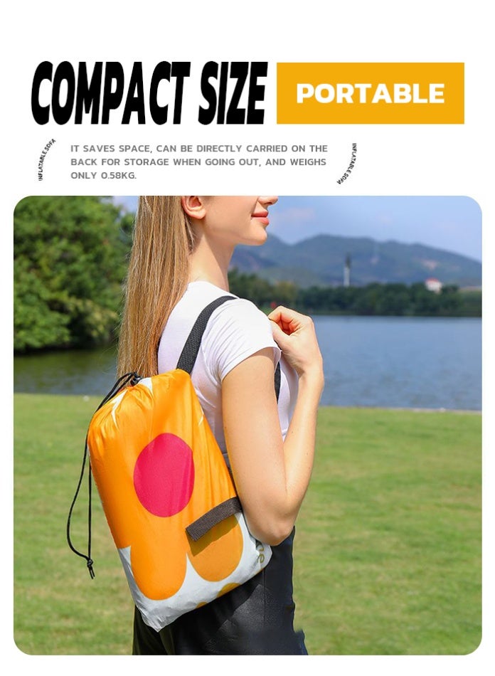 Portable Inflatable Sofa BAed – Compact Size, Lightweight & Foldable Backpack Design, Leak-Proof Air Retention, Ergonomically Shaped with High-Strength Tear-Resistant Waterproof Fabric – Perfect for Outdoor Camping, Beach, Picnic, Travel, and Home Lounging – Supports Up to 150kg for Comfortable & Convenient Relaxation Anywhere - Image 2