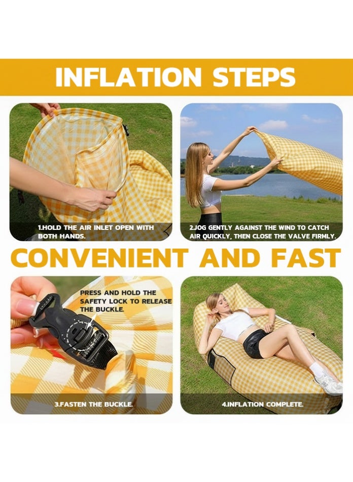 Portable Inflatable Sofa BAed – Compact Size, Lightweight & Foldable Backpack Design, Leak-Proof Air Retention, Ergonomically Shaped with High-Strength Tear-Resistant Waterproof Fabric – Perfect for Outdoor Camping, Beach, Picnic, Travel, and Home Lounging – Supports Up to 150kg for Comfortable & Convenient Relaxation Anywhere - Image 3