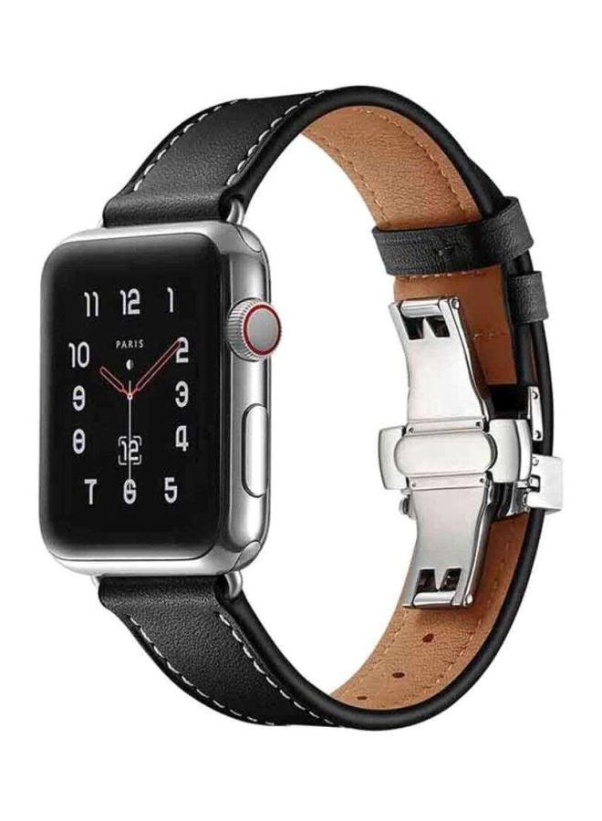 Replacement Strap For Apple Watch 42- 44mm Black - Image 4