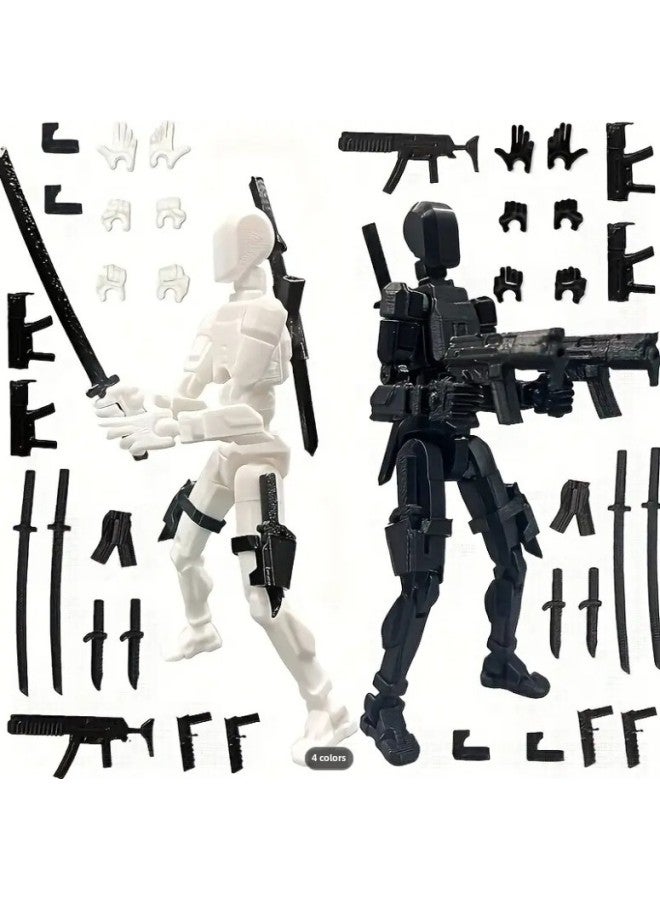 3D Printed Multi-Joint Articulated Dolls Special Forces Series Collectible Toys Adult Plastic Assembled Models-Color:Black  - Image 5