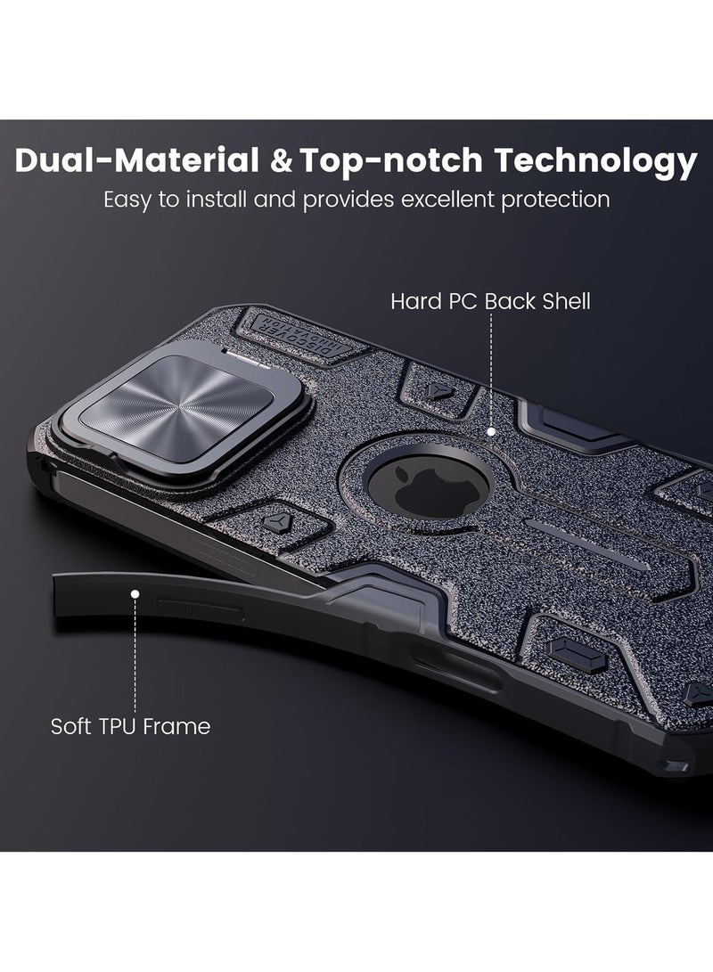 Nillkin Magnetic for iPhone 16 Pro Max Case, Compatible with MagSafe Case with Invisible Kickstand & Camera Cover, Heavy Duty Magnetic Phone Case for 16 Pro Max 6.9 inch, Black - Image 5