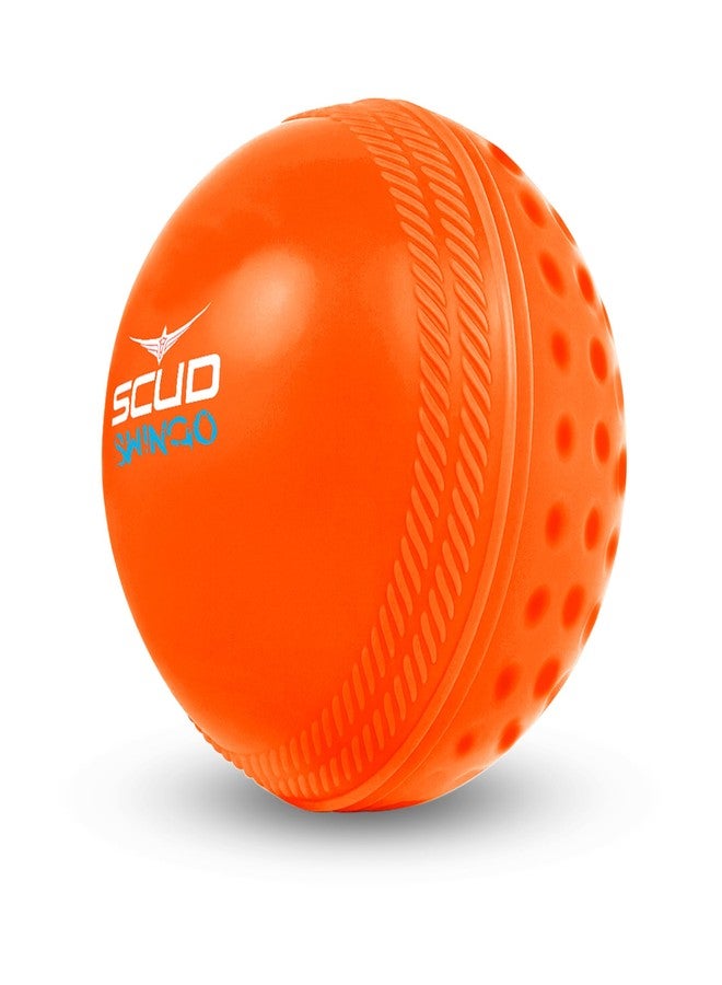 SCUD Swingo Wind Ball for Cricket, Specially Designed for Swing, Dual-Surface Half-Dimple & Half-Smooth Design, PVC | 72.39mm Diameter, 105g(Pack of 3pc Balls, Muliticolor) - Image 2