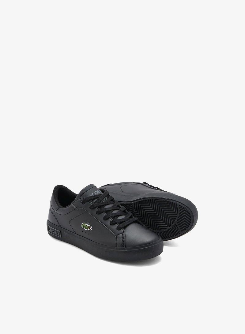 LACOSTE Kids Vulcanized Lace Up Low Top Sneakers - Image 3