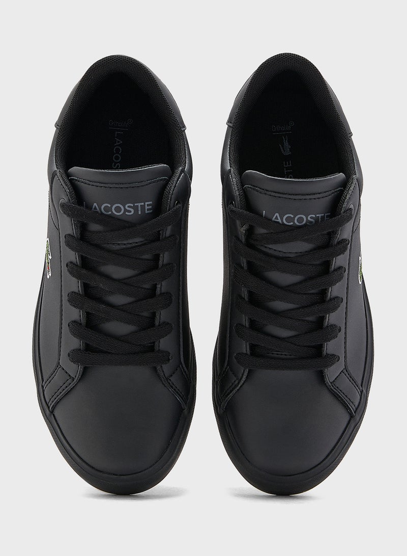 LACOSTE Kids Vulcanized Lace Up Low Top Sneakers  - Image 4