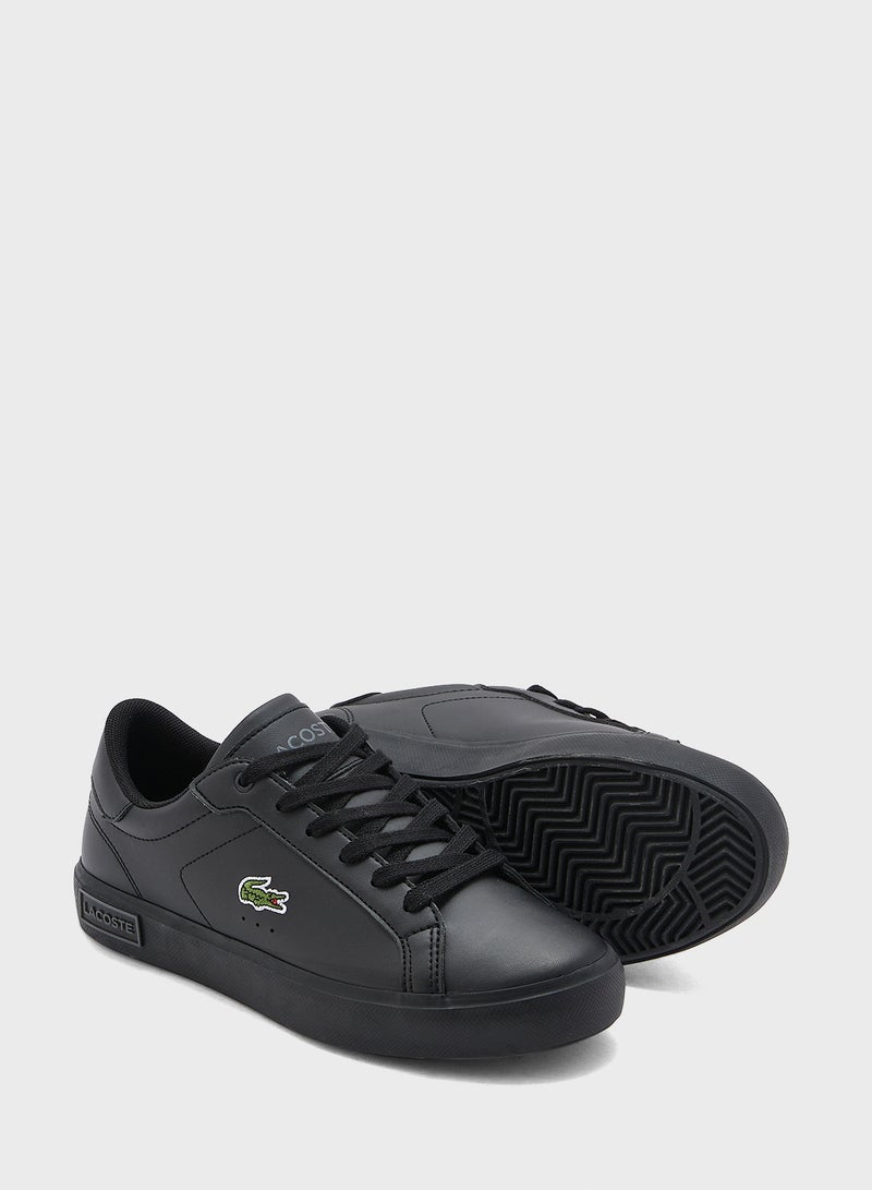 LACOSTE Kids Vulcanized Lace Up Low Top Sneakers  - Image 3