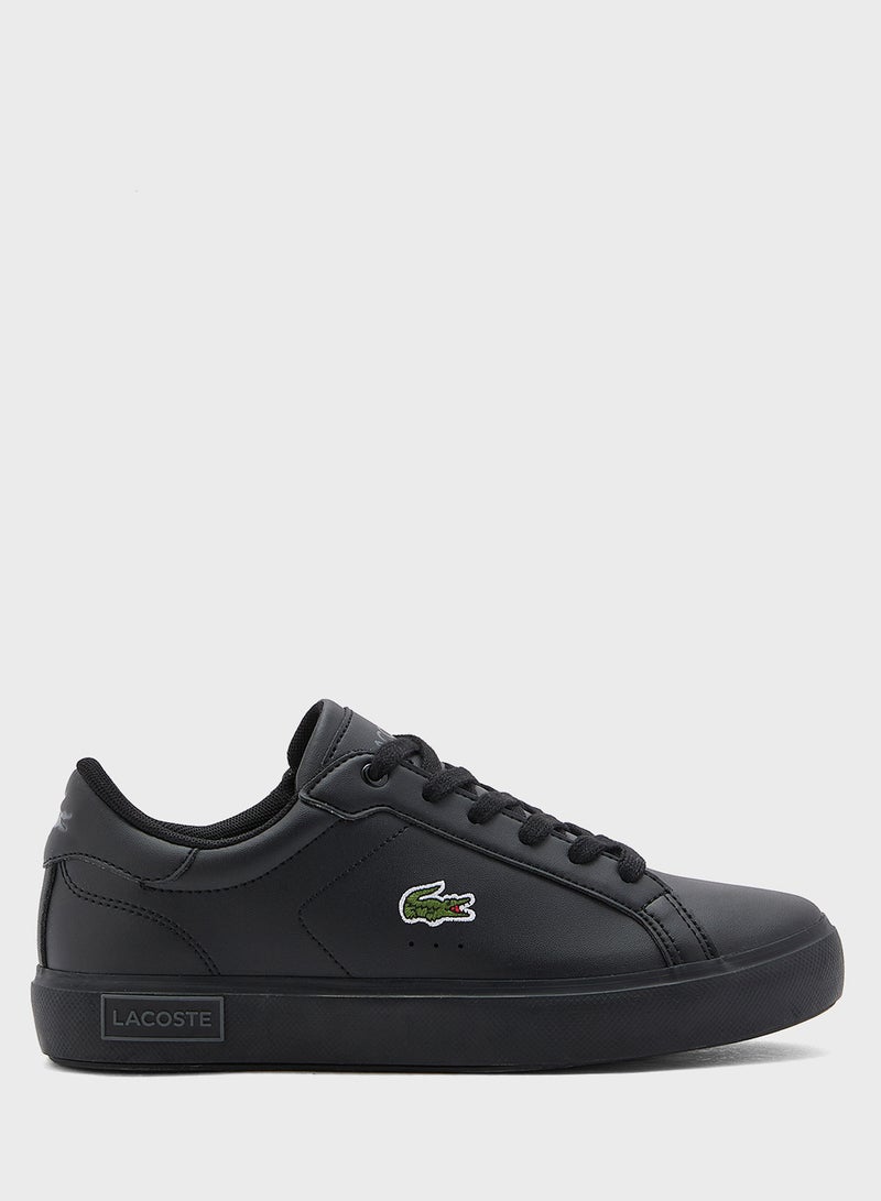 LACOSTE Kids Vulcanized Lace Up Low Top Sneakers  - Image 1