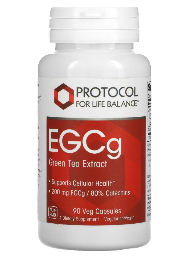 مستخلص الشاي الأخضر EGCg 200 ملغ 90 كبسولة نباتية