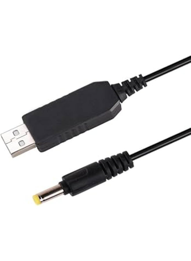 Multi-Voltage USB to DC Router Power Cable – 5V to 12V for Power Bank Use – 5.5 x 2.1mm Plug - Image 1